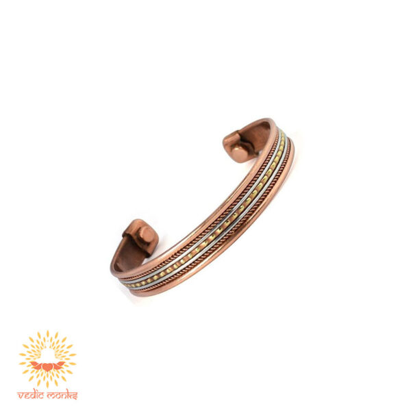 Ashtadhatu Adjustable Copper Bracelet – 8 Metal Kada For Hindu Meditation & Yoga – Made In India